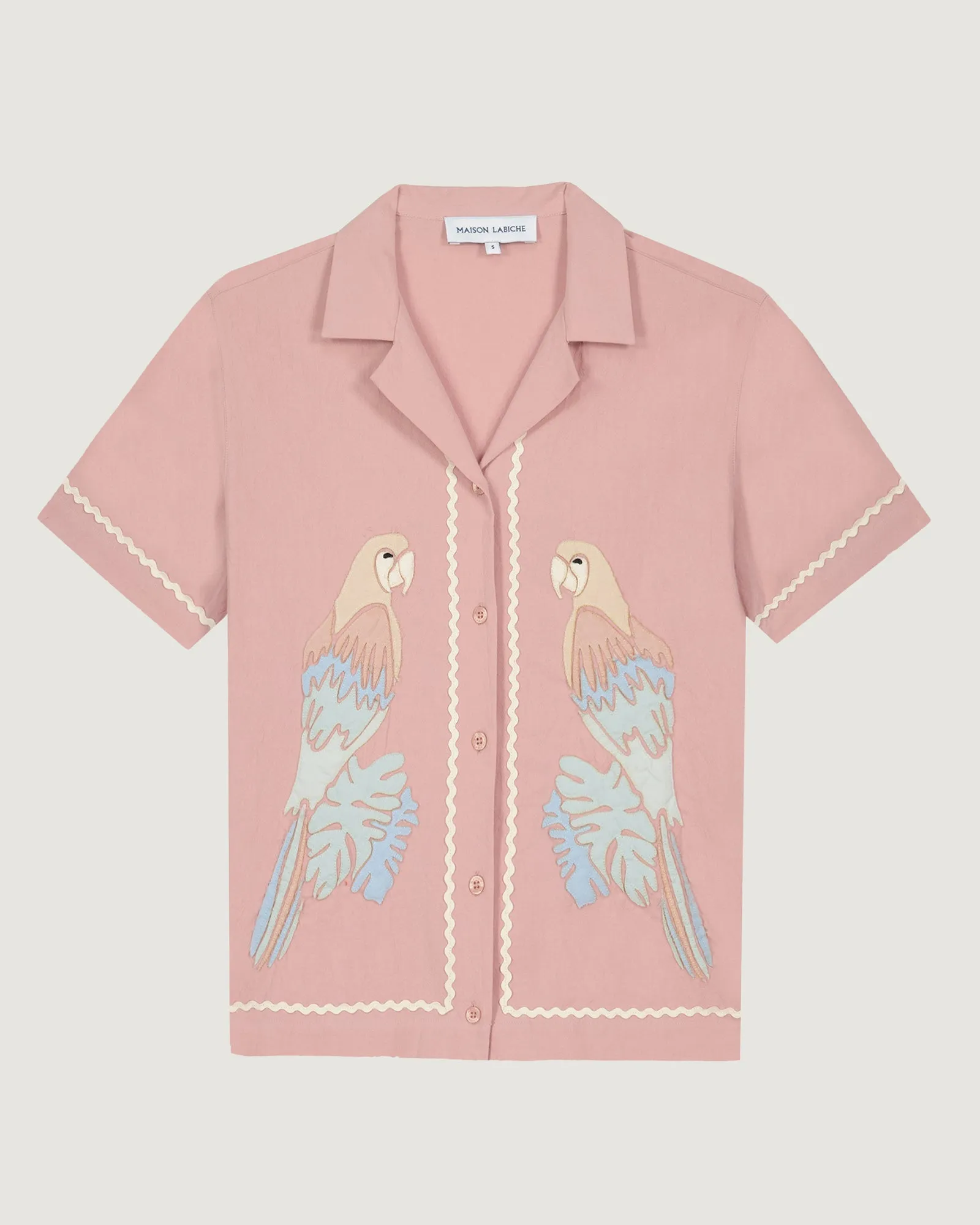 Parrots souchier "poplin" shirt sold by Maison Labiche