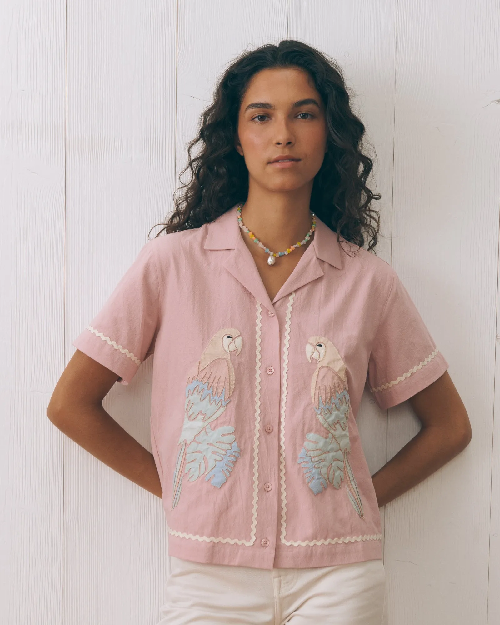 Parrots souchier "poplin" shirt sold by Maison Labiche product image thumbnail 3