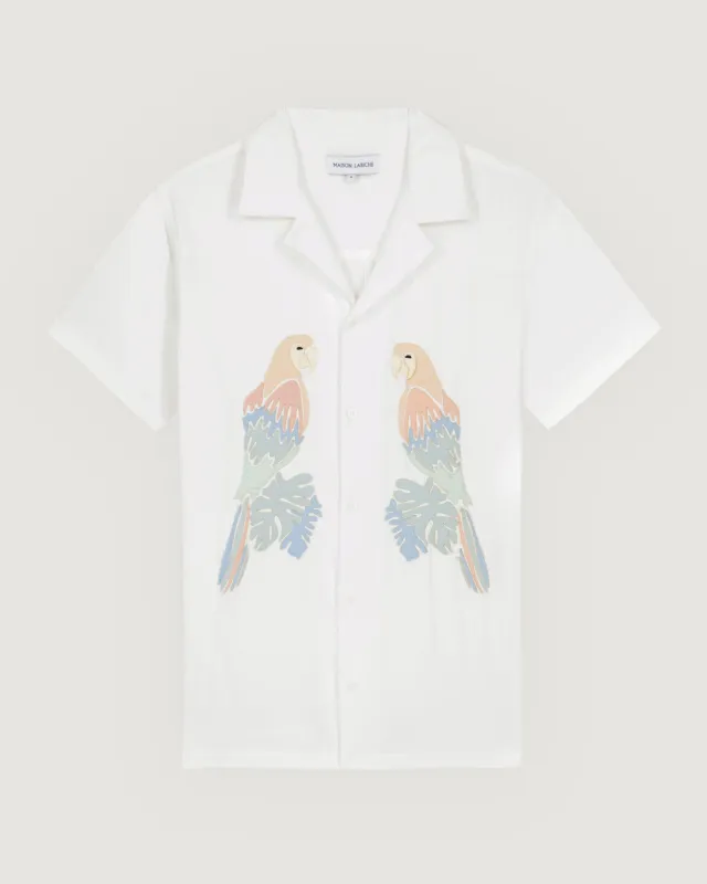 Parrots Morney "crinkled poplin" shirt made by Maison Labiche