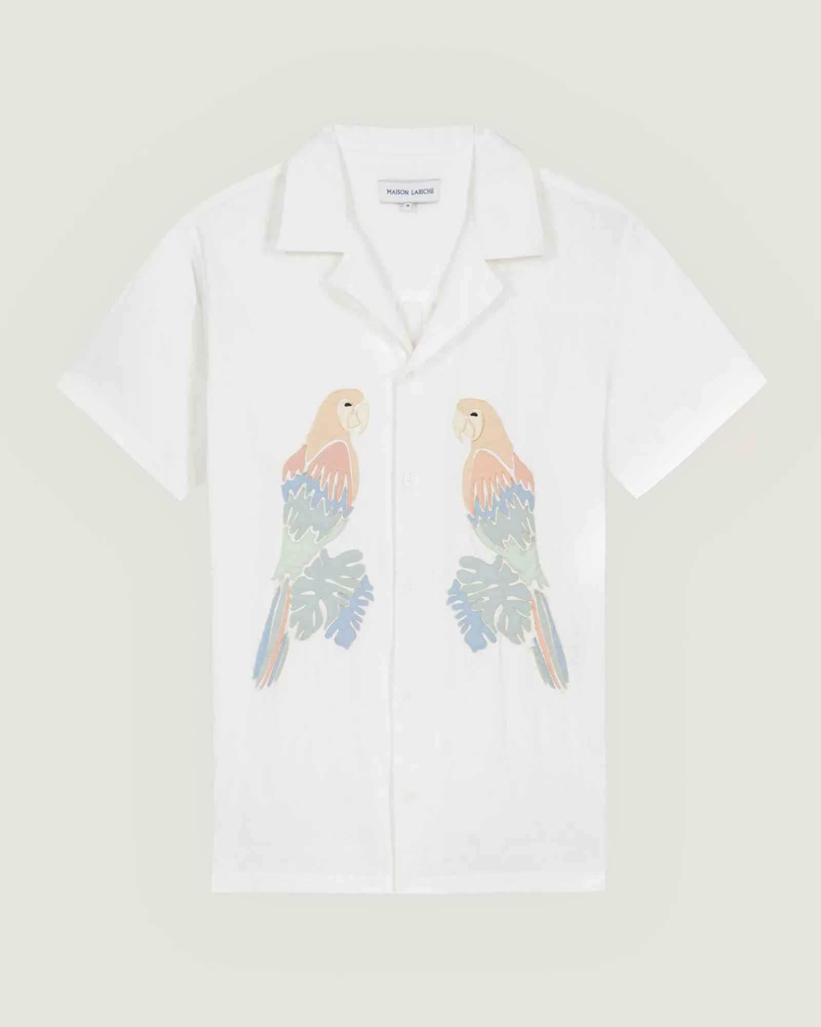 Parrots Morney "crinkled poplin" shirt sold by Maison Labiche