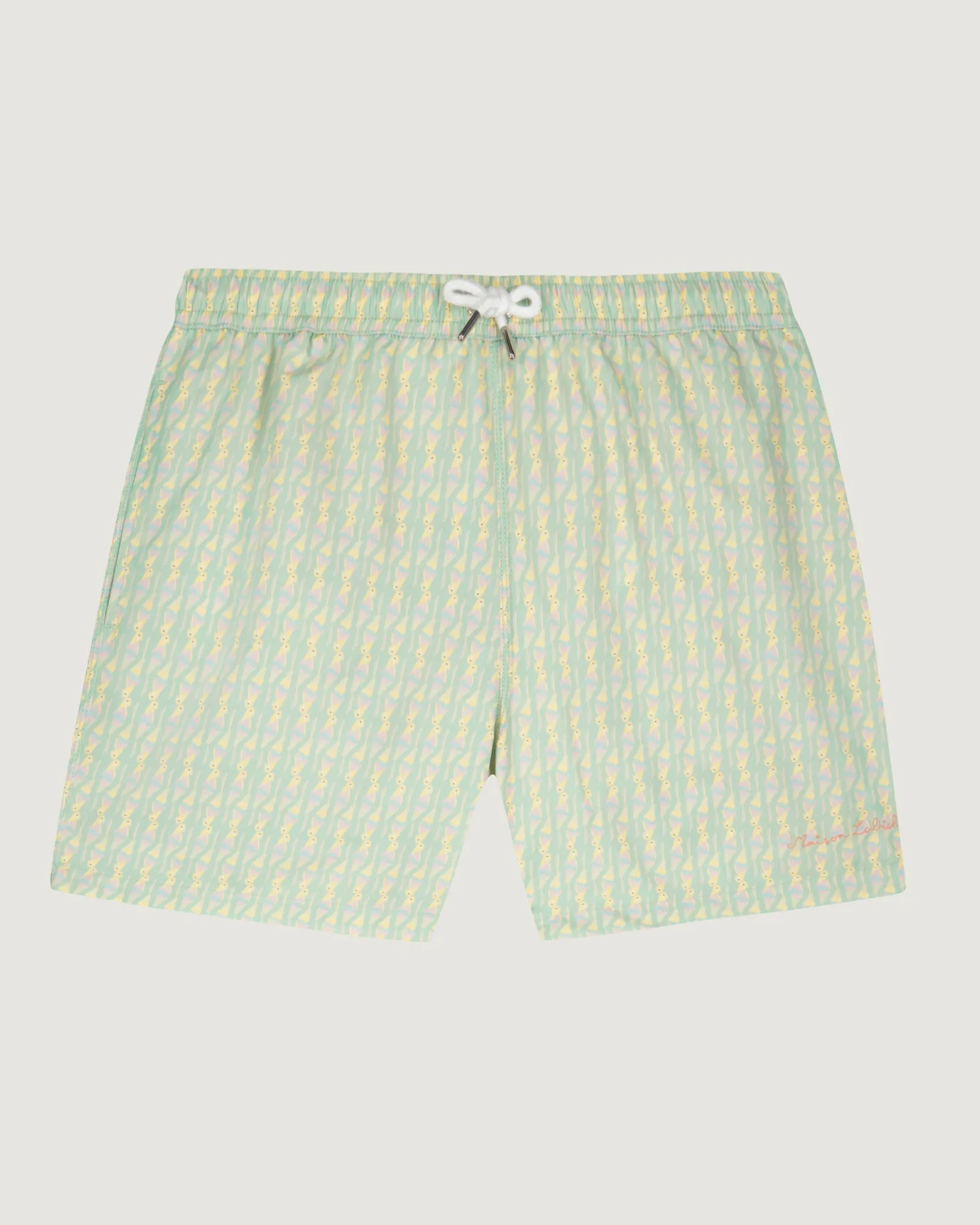"Parrots" swim shorts maillot sold by Maison Labiche