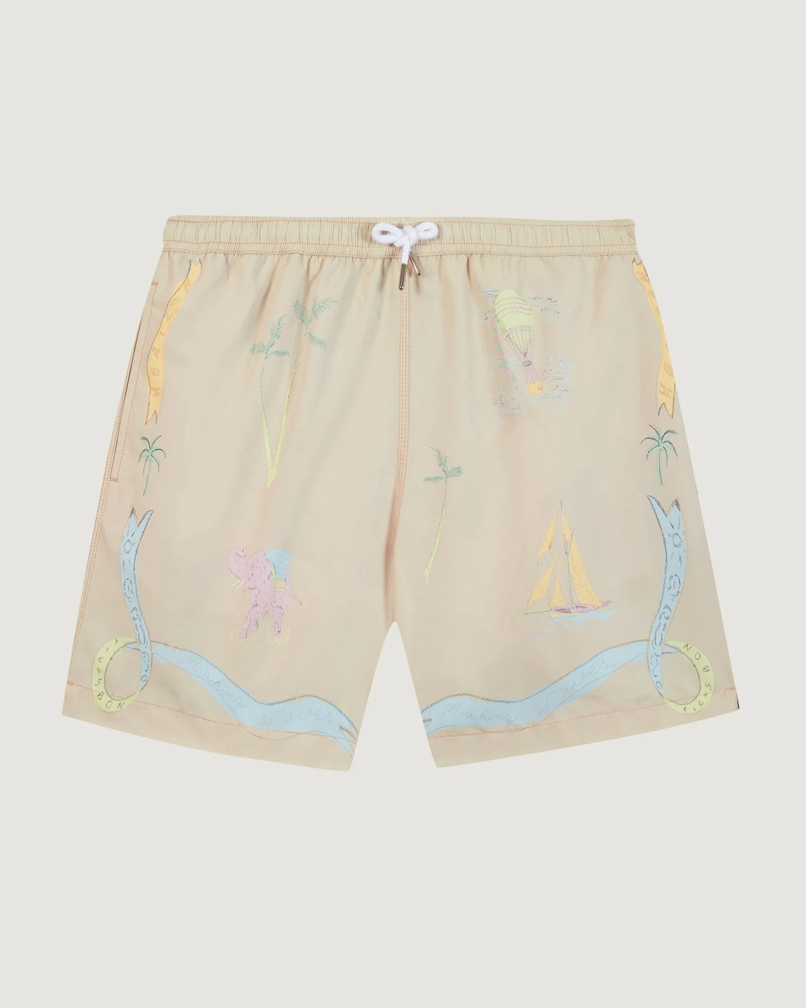 "Tour Du Monde" swim shorts maillot sold by Maison Labiche