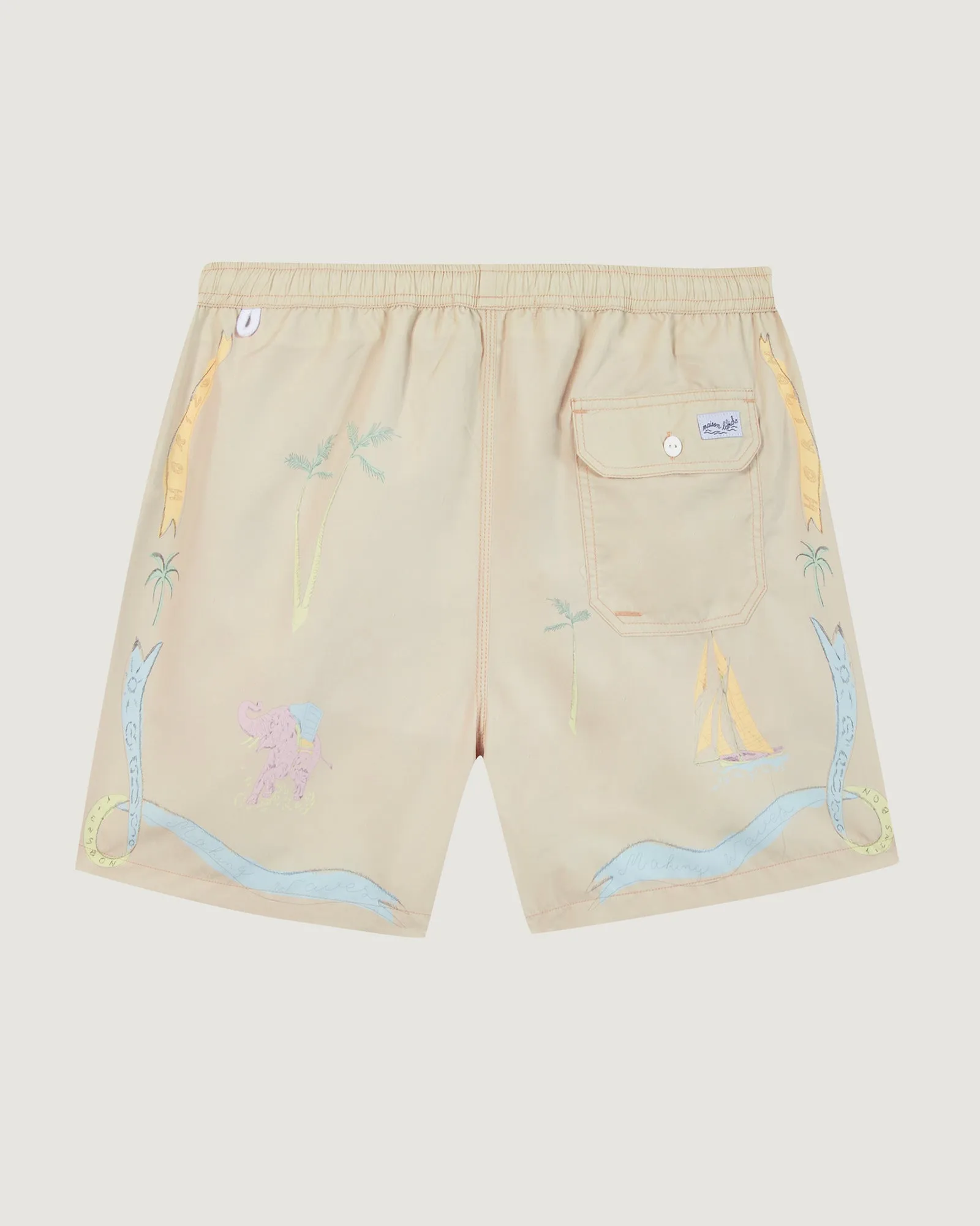 "Tour Du Monde" swim shorts maillot sold by Maison Labiche product image thumbnail 2