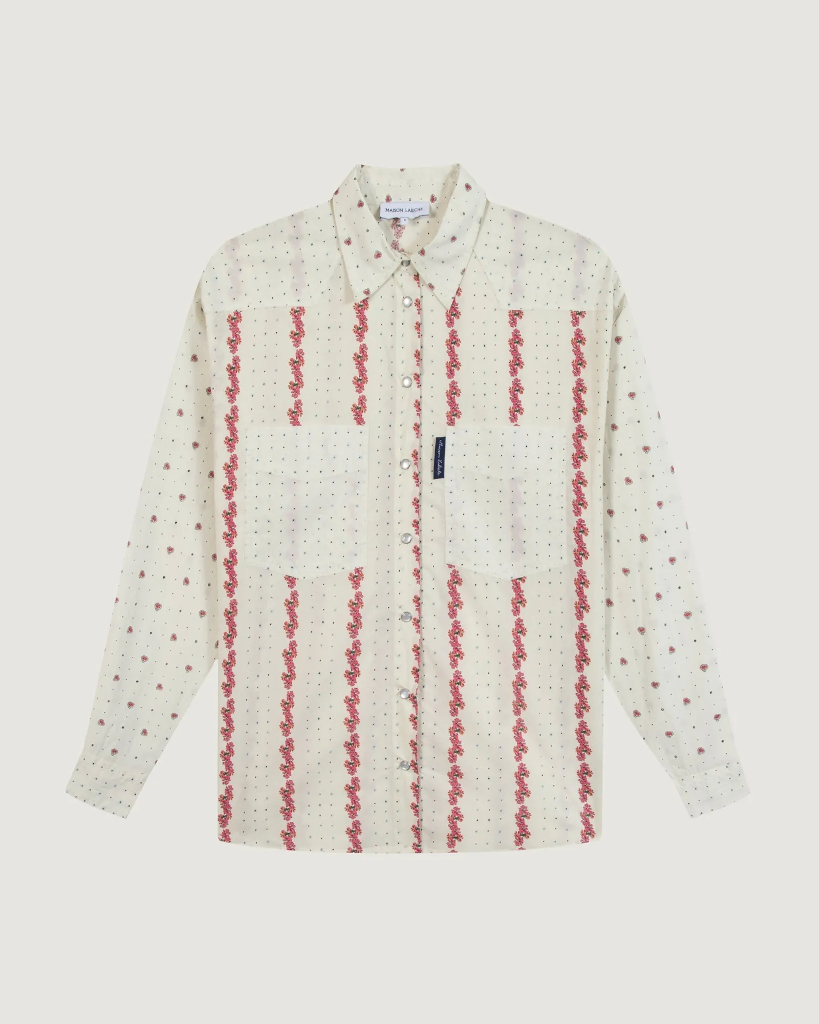 Fleurs D'été monselet "poplin" shirt sold by Maison Labiche