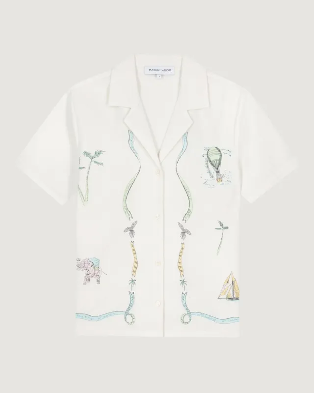 World Tour Souchier "linen and cotton" shirt made by Maison Labiche