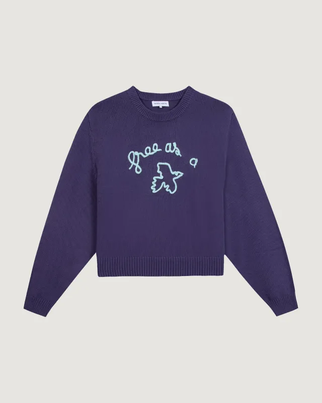 "Free As A Bird" formigé sweater made by Maison Labiche