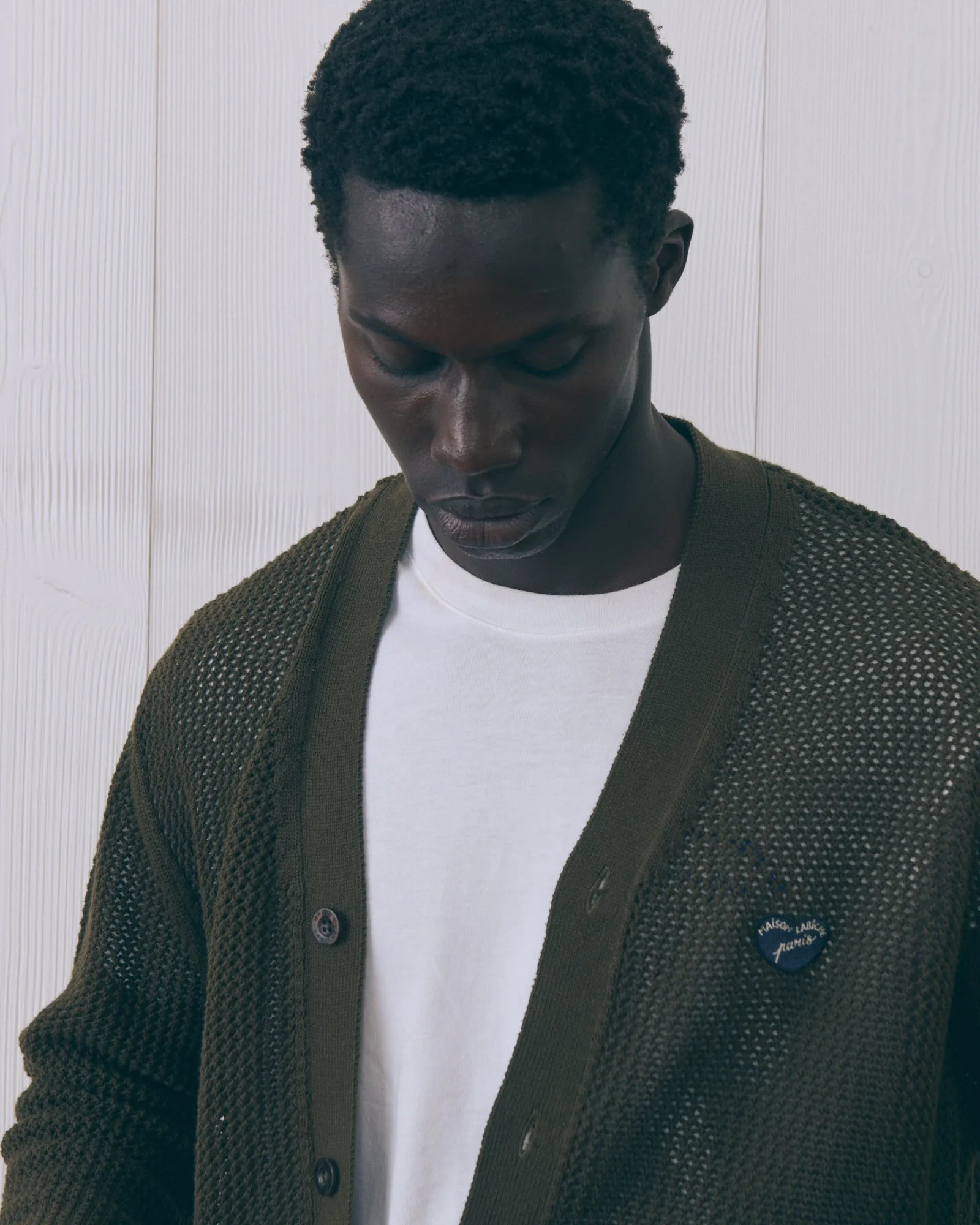 "Patch Coeur" lhomme cardigan sold by Maison Labiche product image thumbnail 3