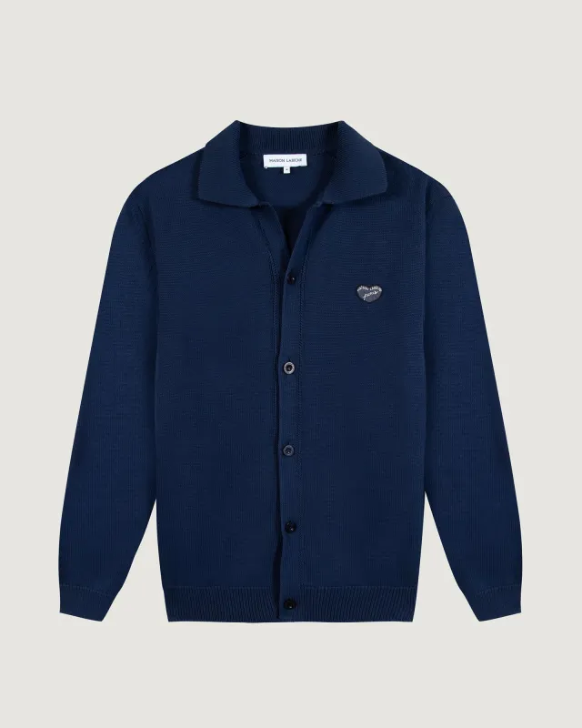 "Patch Coeur" ingold cardigan made by Maison Labiche
