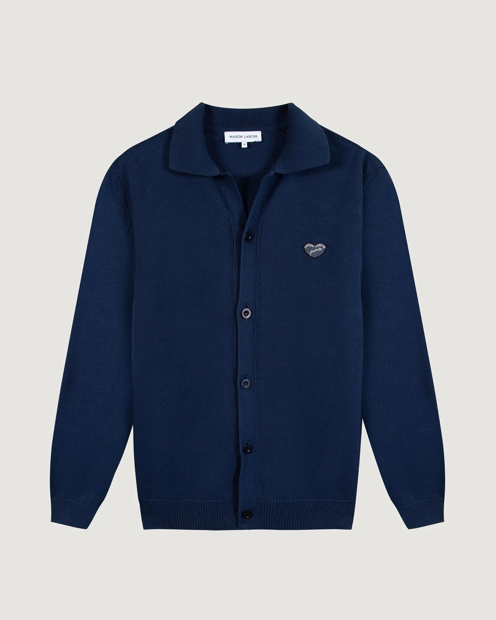 "Patch Coeur" ingold cardigan sold by Maison Labiche