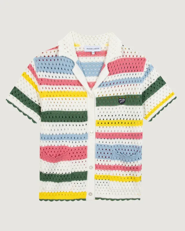 "Patch Coeur" souchier crochet shirt made by Maison Labiche