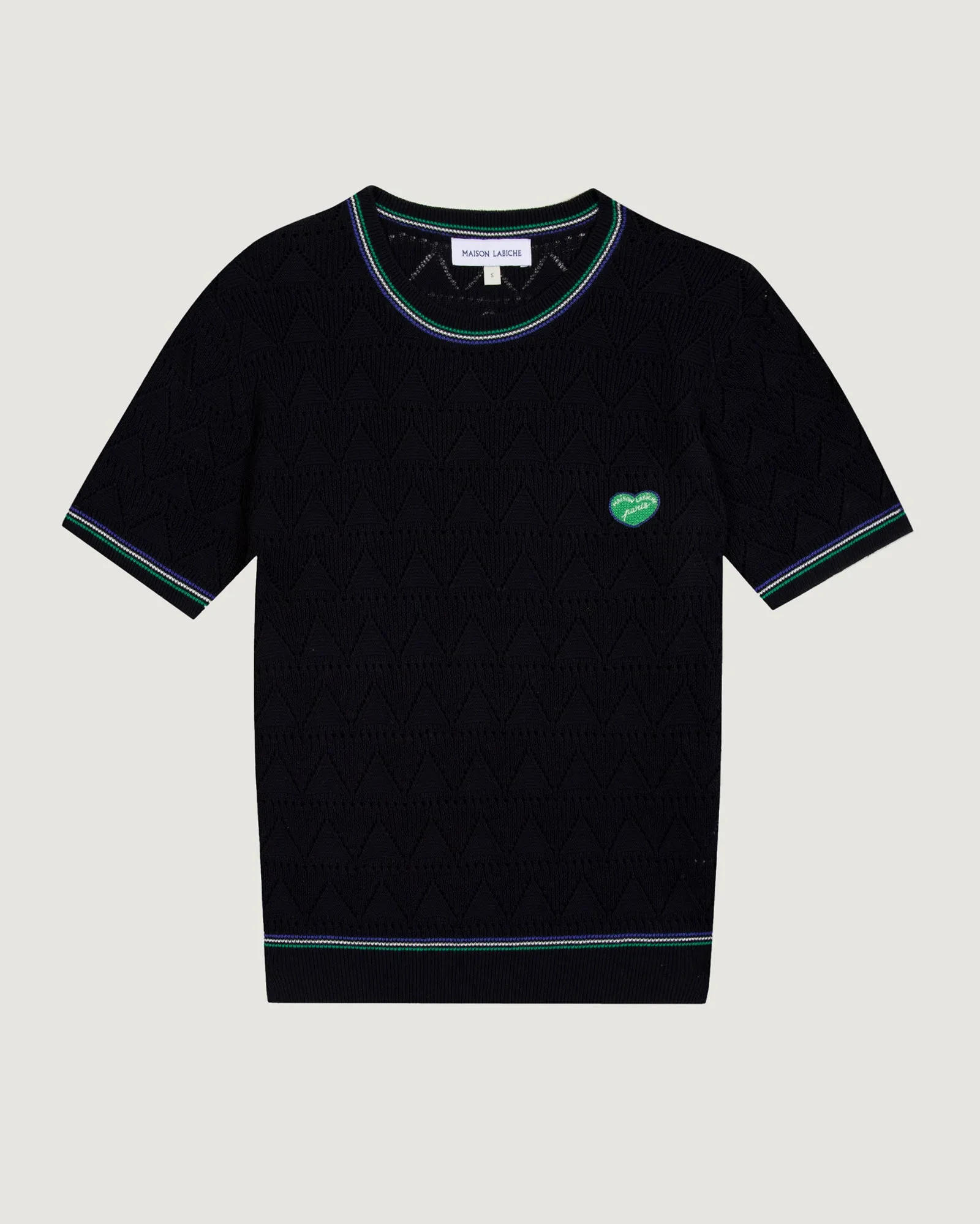 "Patch Coeur" gravilliers knitted t-shirt sold by Maison Labiche