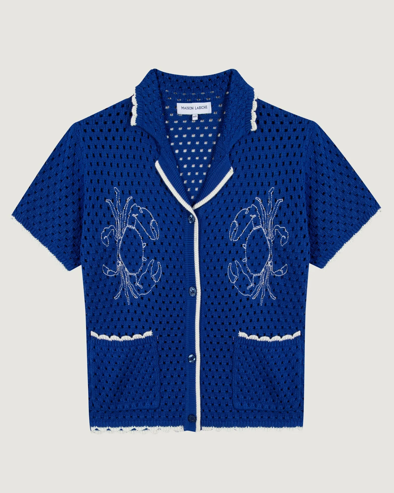 "Homard" souchier crochet shirt sold by Maison Labiche