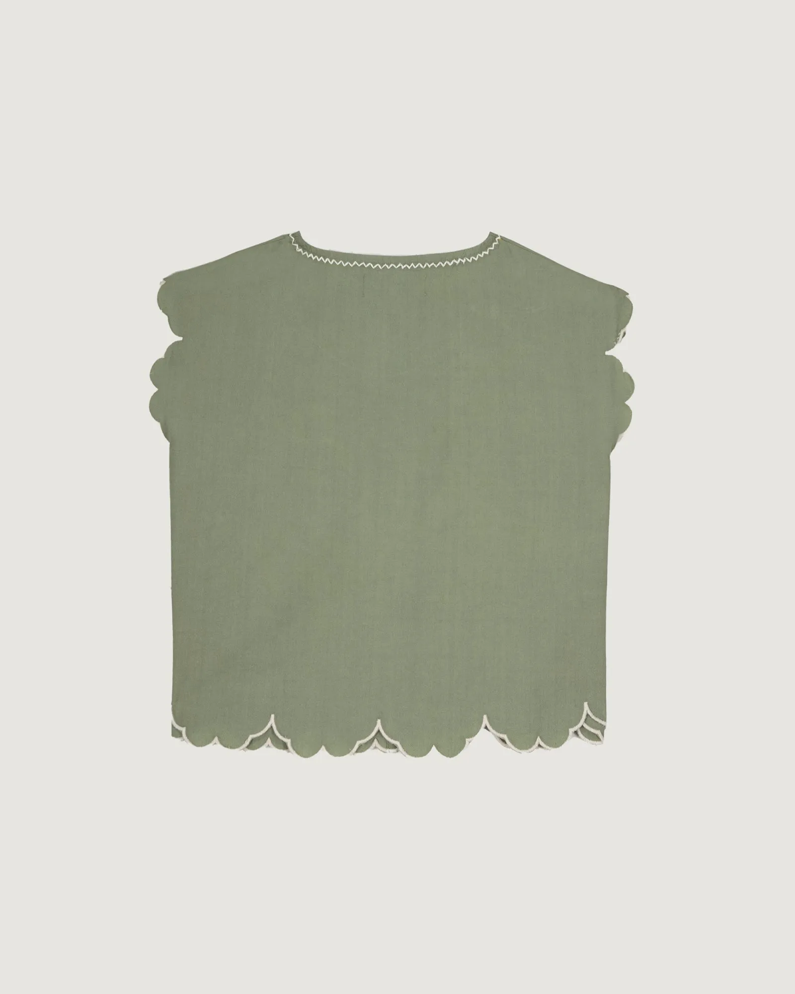 "Palm Trees" bessin sleeveless shirt sold by Maison Labiche product image thumbnail 4