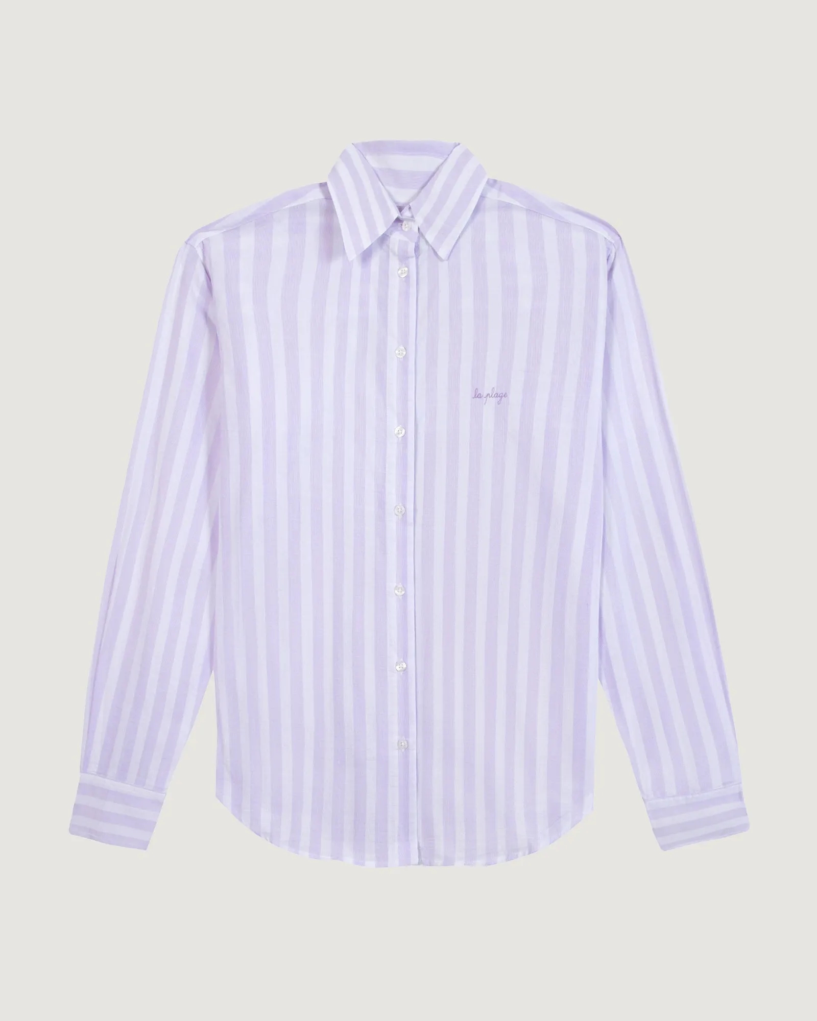 La Plage "Seersucker" dewet shirt sold by Maison Labiche