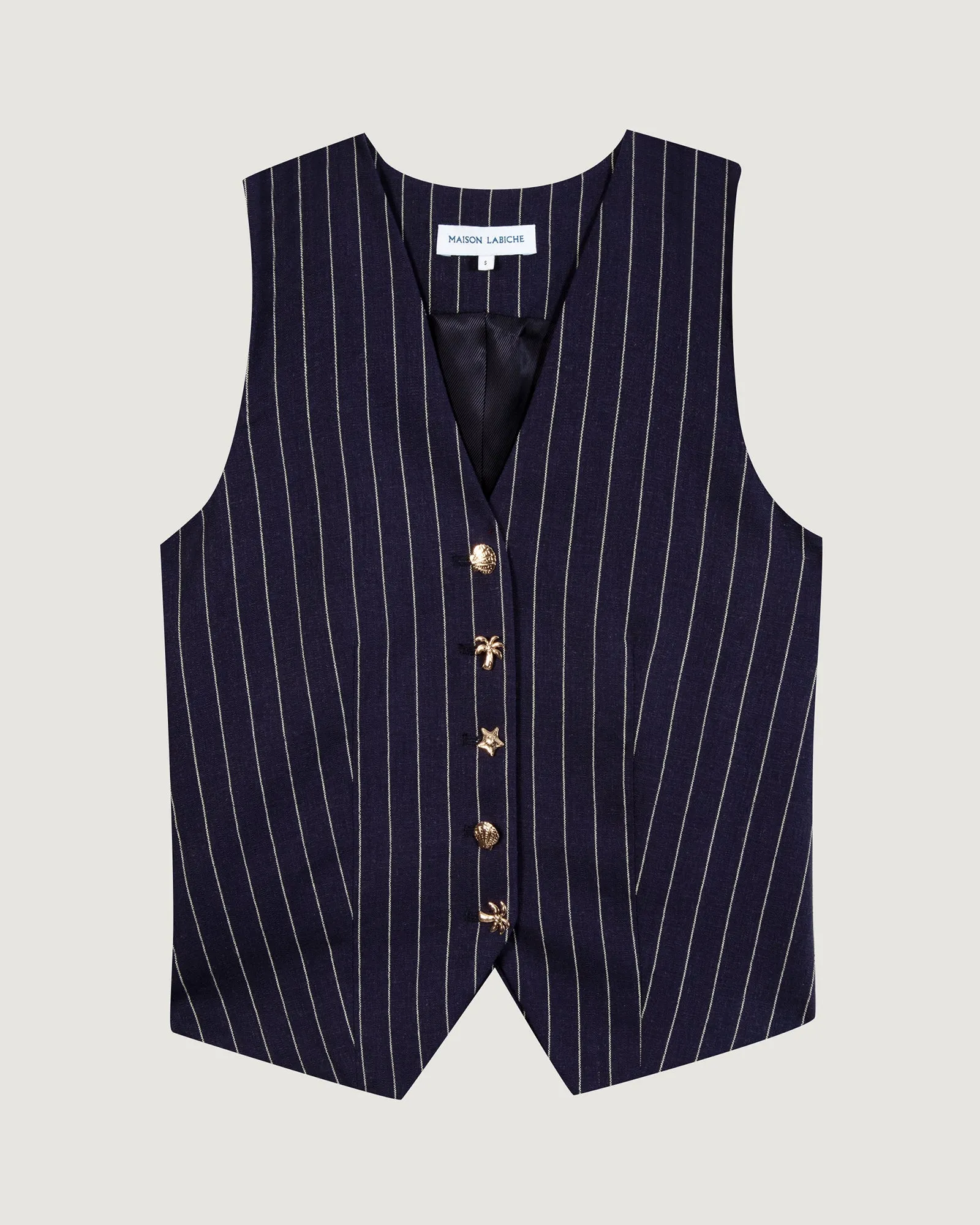 Shells "Mixed Linen" dubail vest sold by Maison Labiche