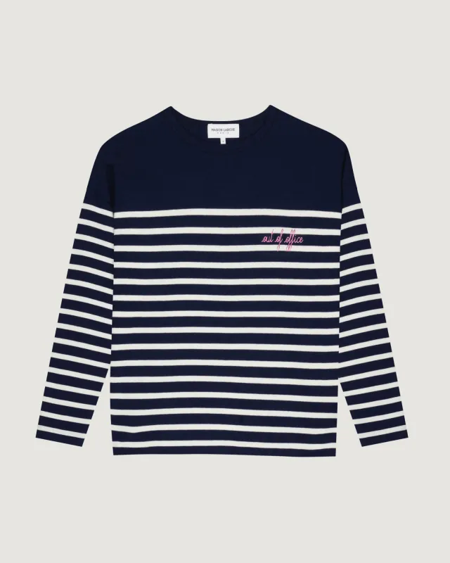 "Out Of Office" montpar sailor shirt made by Maison Labiche