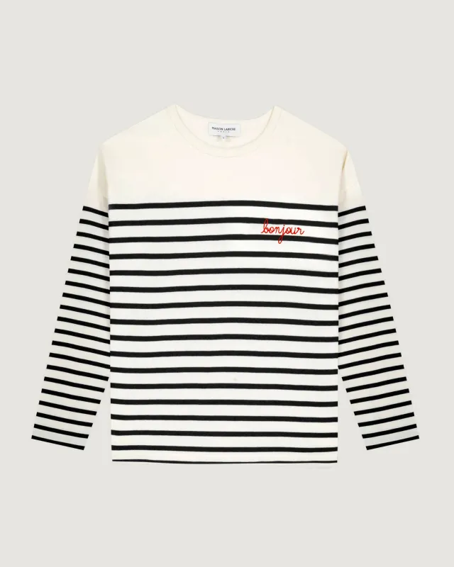 "Bonjour" montpar sailor shirt made by Maison Labiche