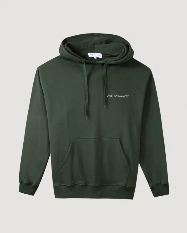 "Say Whaaat" Unisex Réamur hoodie made by Maison Labiche