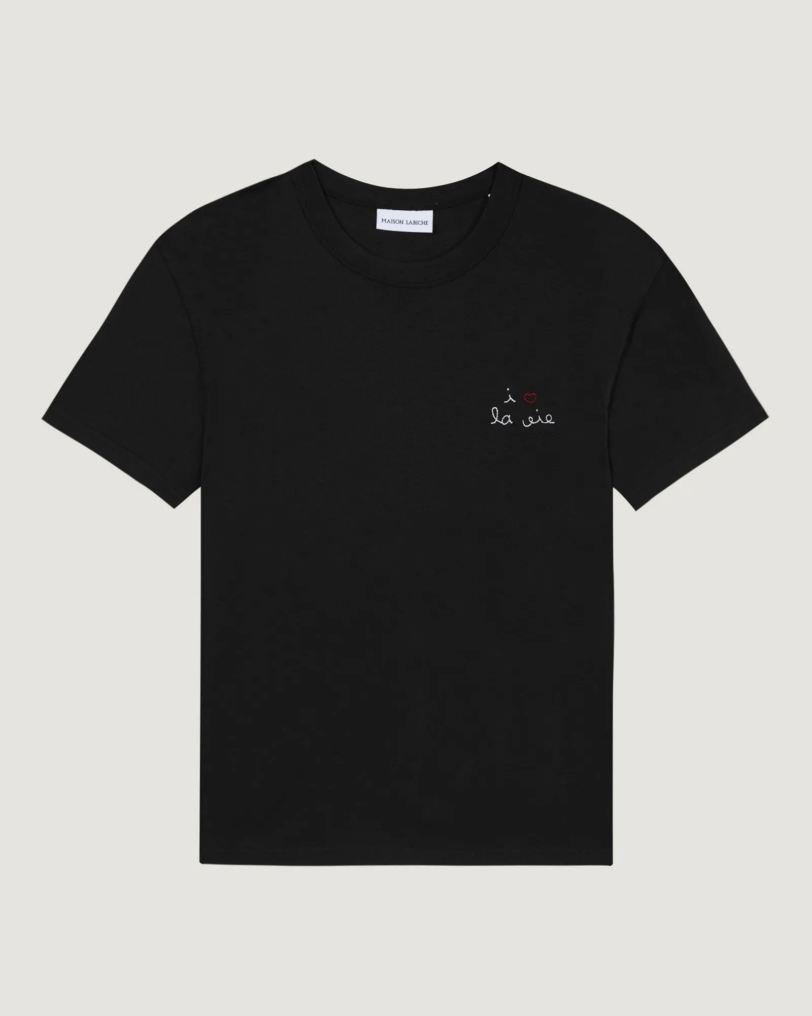 "I Love La Vie" pers t-shirt sold by Maison Labiche