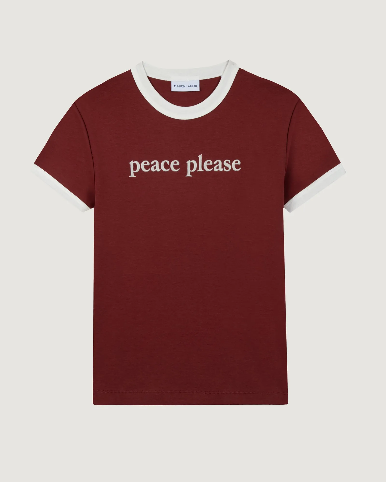 "Peace Please" montherlant t-shirt sold by Maison Labiche