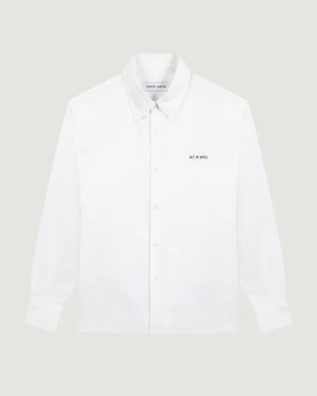 "Oxford Cotton" varize out of office shirt made by Maison Labiche
