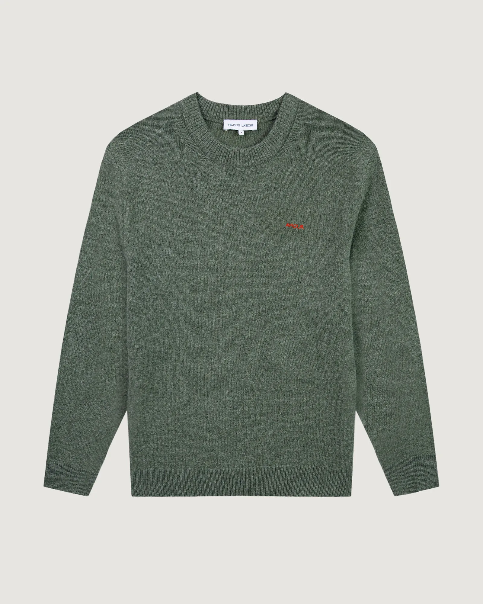 "Lambs Wool" grand cerf amour sweater sold by Maison Labiche