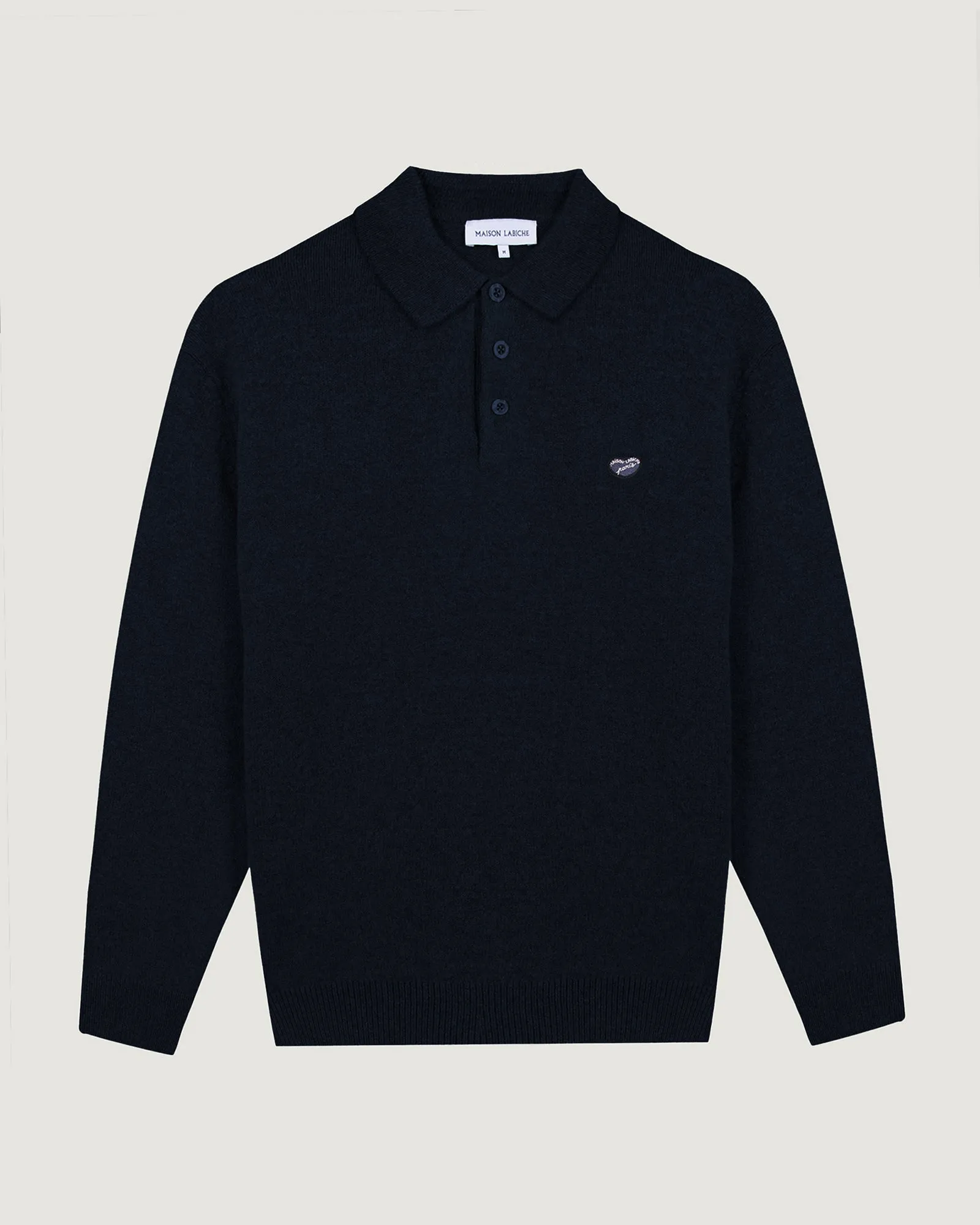 "Lambs Wool" guillaumin heart patch sweater sold by Maison Labiche