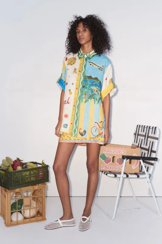 ALL ABOARD LINEN SHIRT sold by Alemais