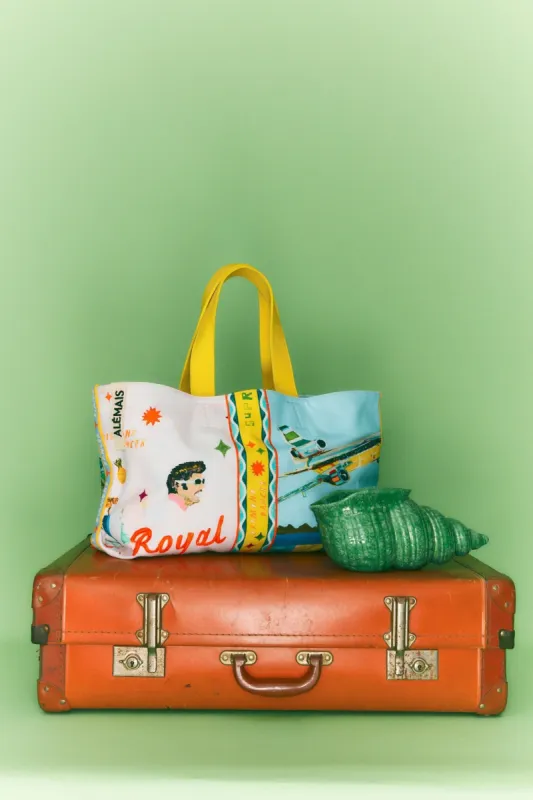 ALL ABOARD OVERSIZE TOTE made by Alemais