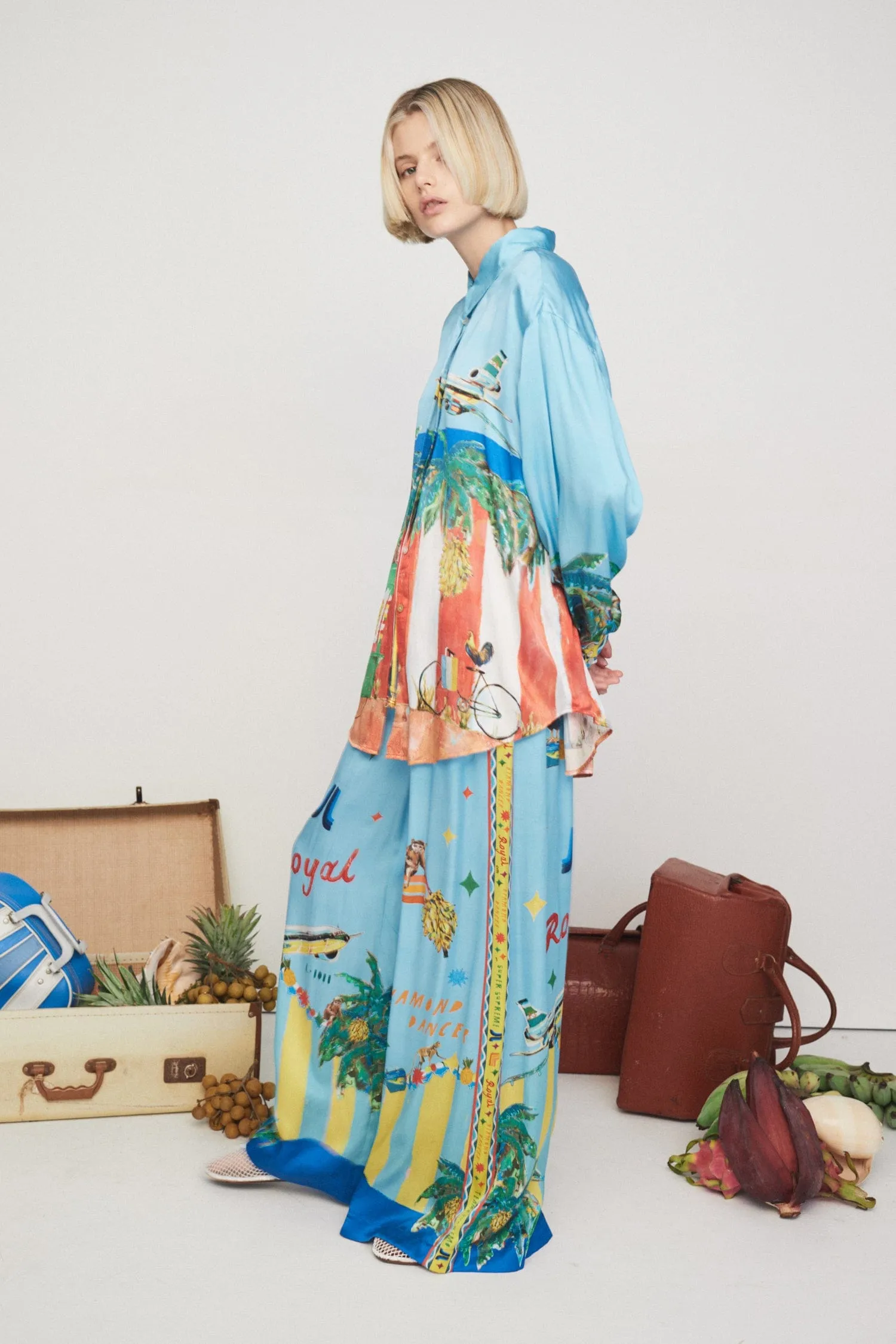 ALL ABOARD SILK SHIRT sold by Alemais product image thumbnail 4