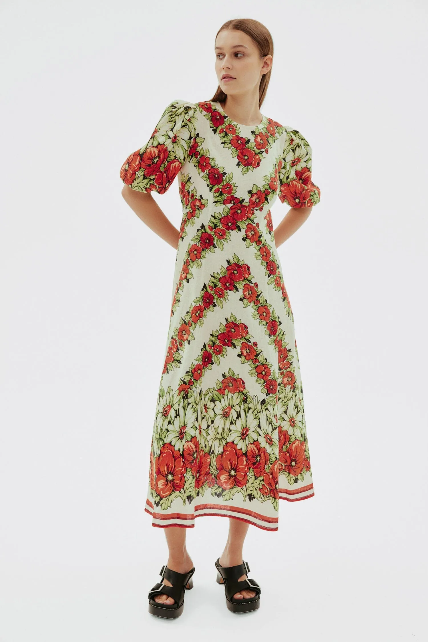 AMELIE MIDI DRESS EXCLUSIVE sold by Alemais product image thumbnail 4