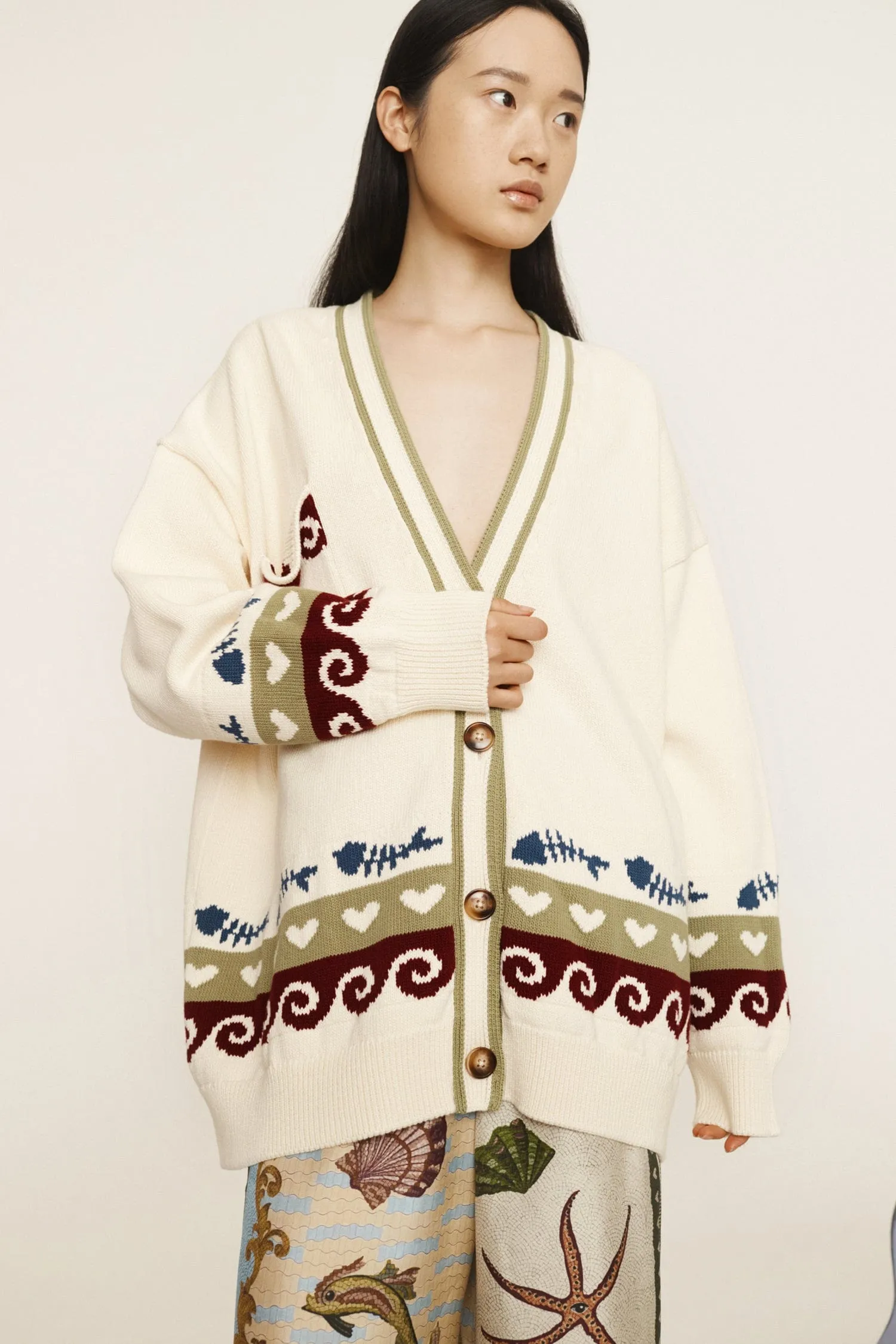 BATH HOUSE KNIT CARDIGAN sold by Alemais