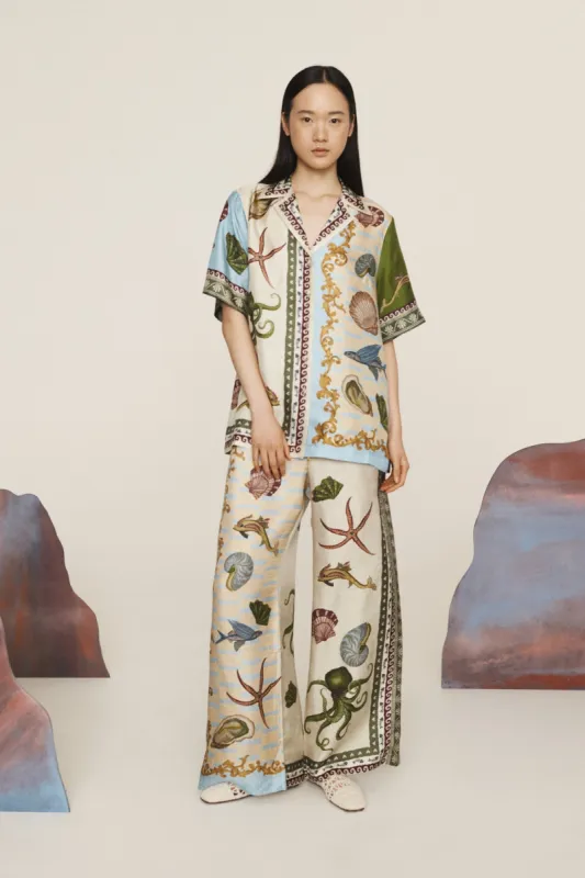 BATH HOUSE SILK PANT made by Alemais