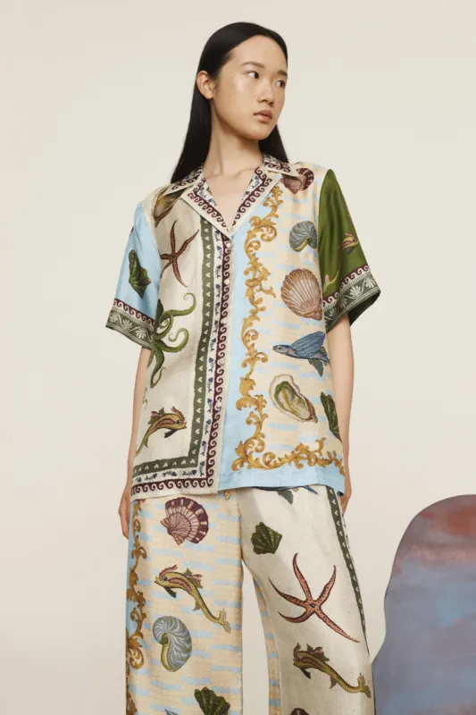 BATH HOUSE SILK SHIRT sold by Alemais