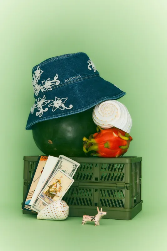 CARMEN MID BRIM BUCKET HAT sold by Alemais