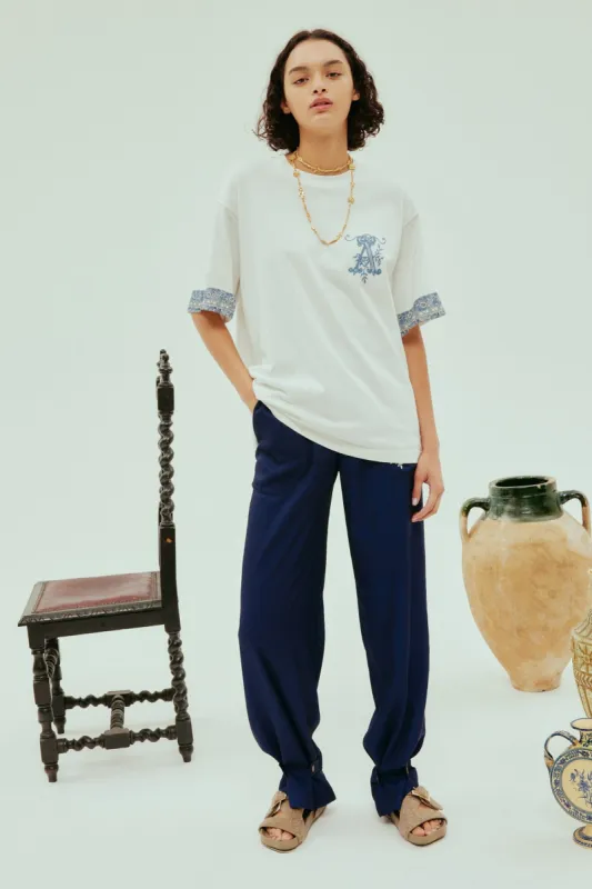 CASA EMBROIDERED TEE sold by Alemais