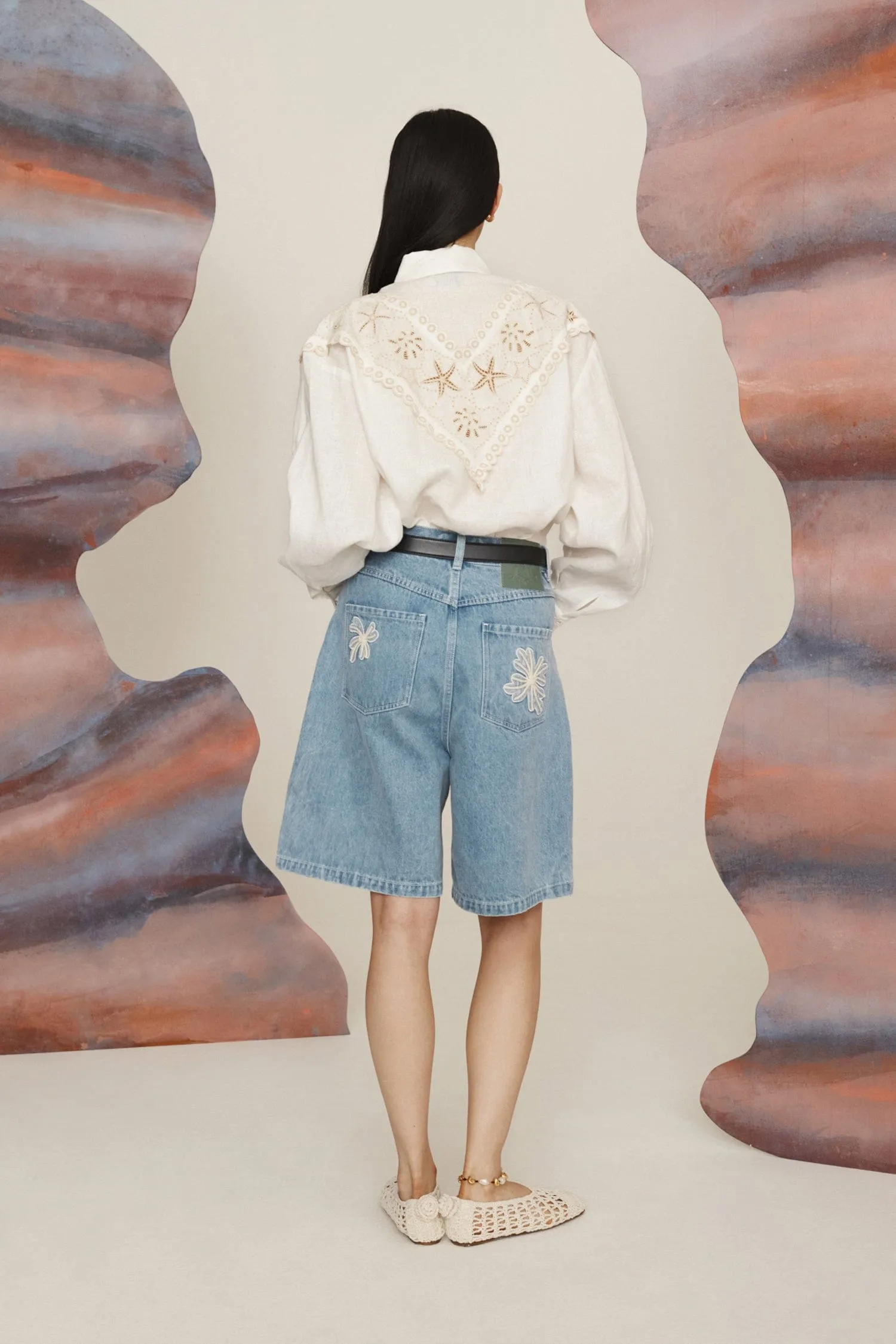 CHARLENE DENIM SHORT sold by Alemais product image thumbnail 5