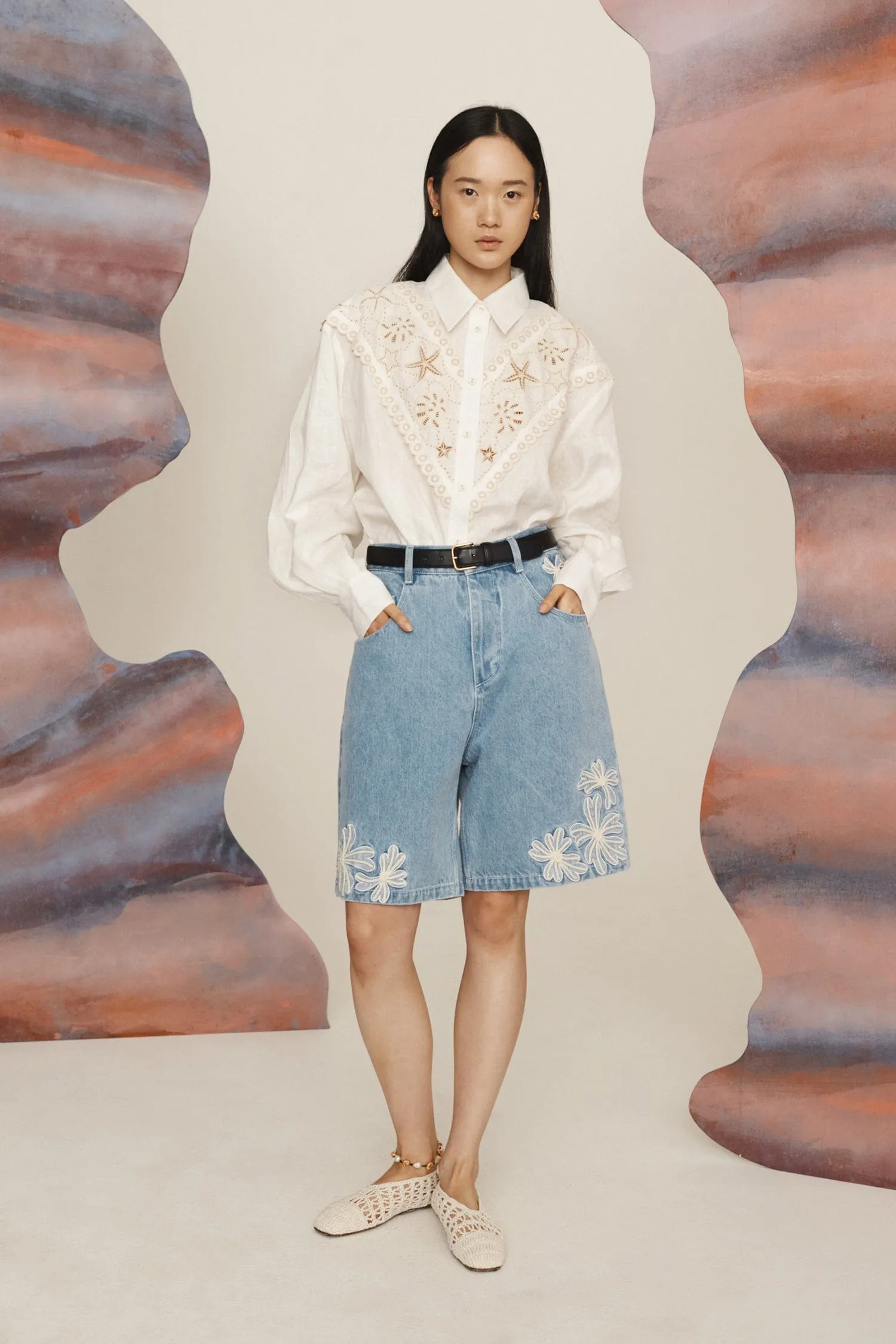 CHARLENE DENIM SHORT sold by Alemais