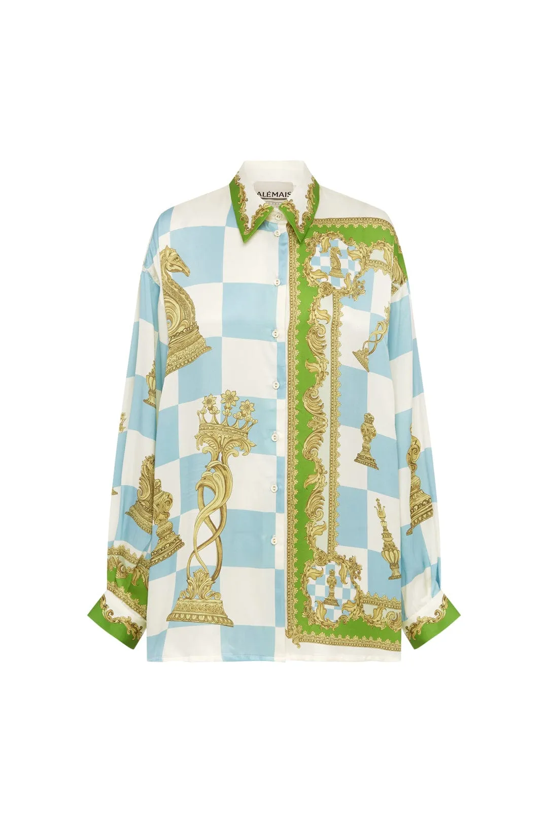 CHECKMATE SILK SHIRT sold by Alemais product image thumbnail 2