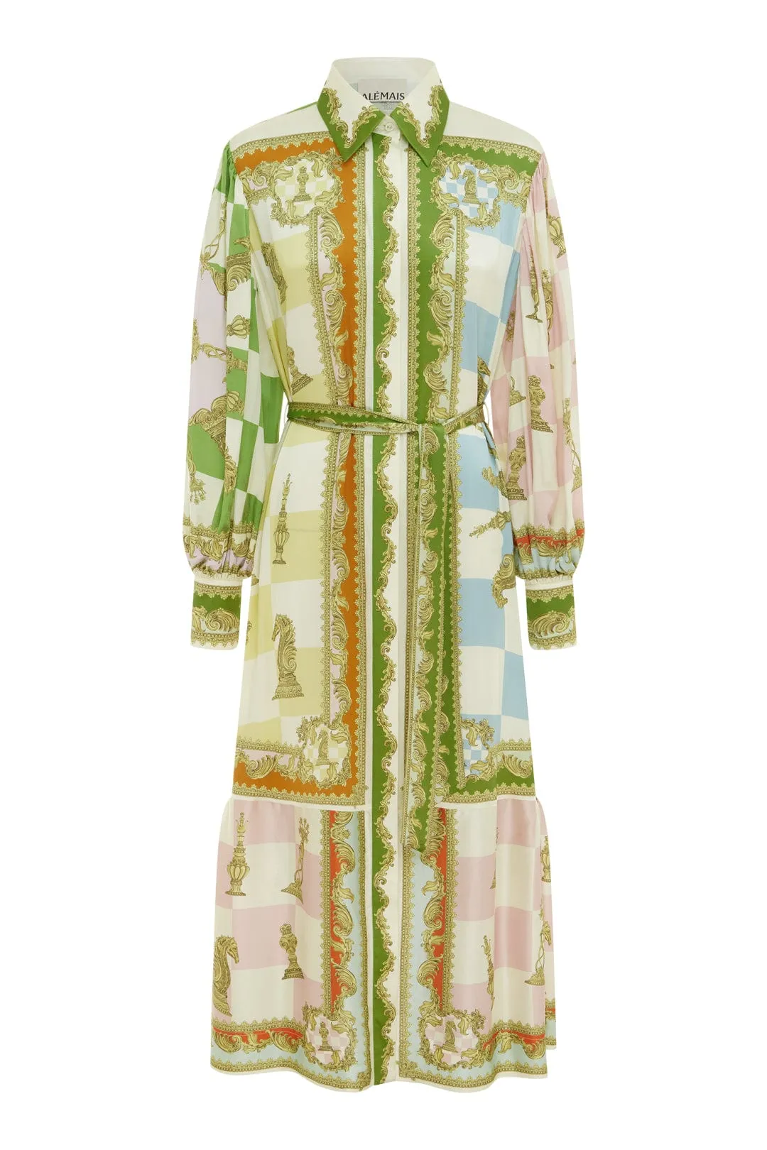 CHECKMATE SILK SHIRTDRESS sold by Alemais product image thumbnail 2