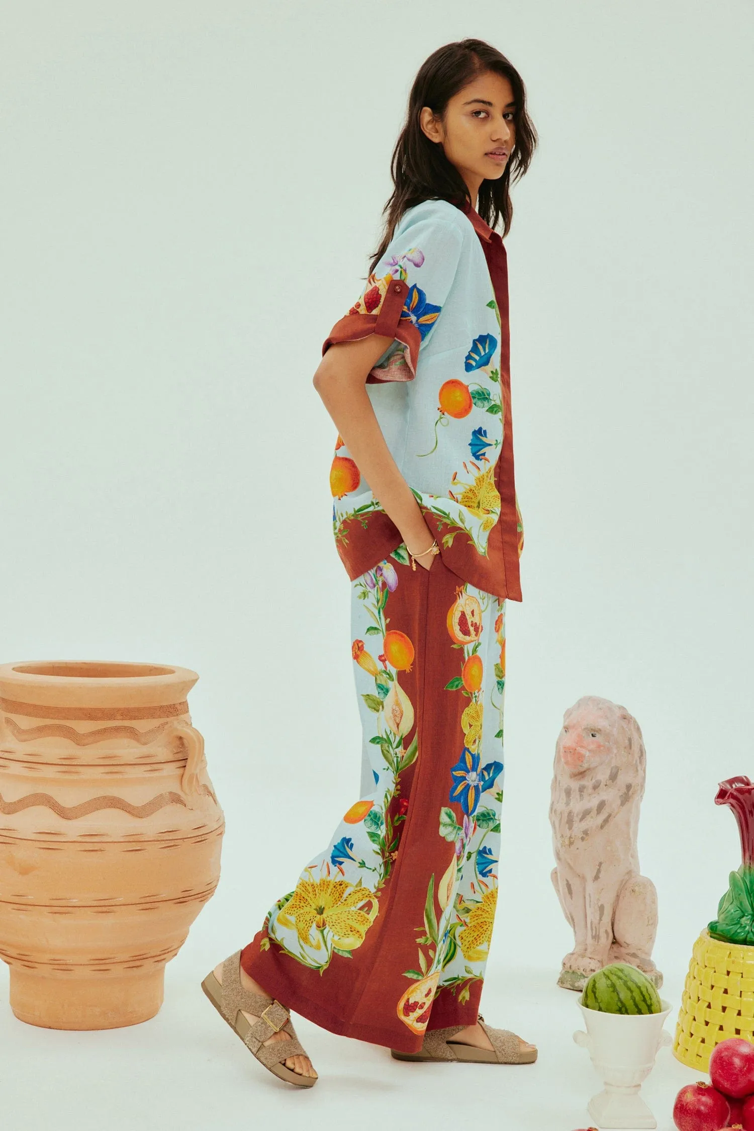 DAHLIA FLORAL LINEN SHIRT sold by Alemais product image thumbnail 4