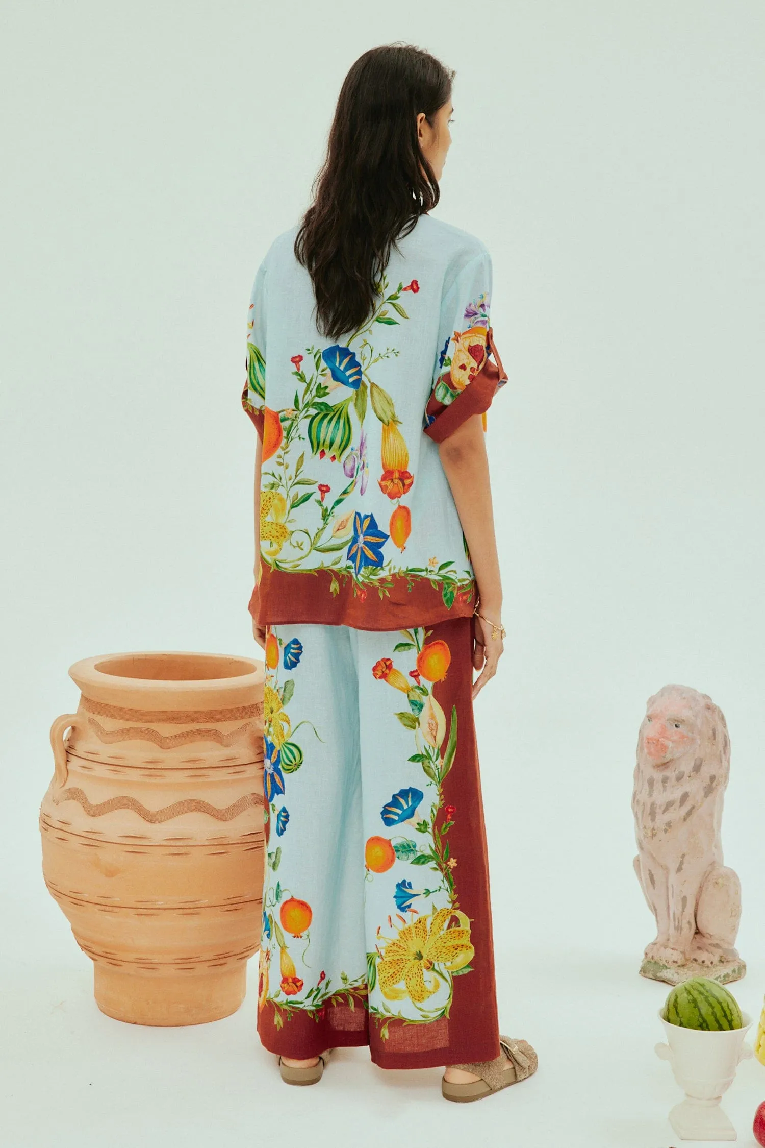 DAHLIA FLORAL LINEN SHIRT sold by Alemais product image thumbnail 5