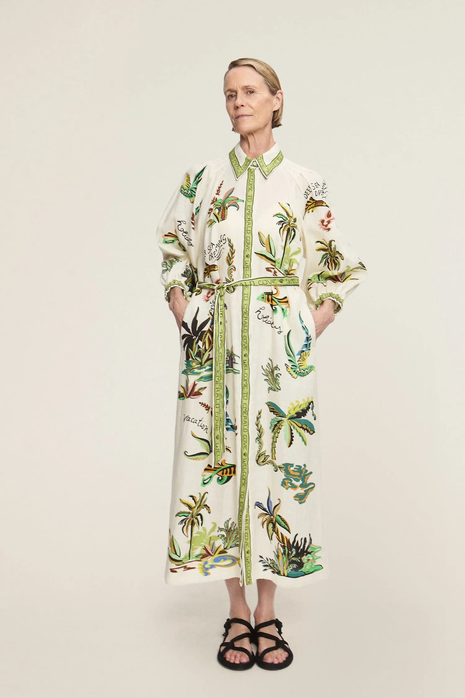 DAY DREAM LINEN SHIRTDRESS sold by Alemais