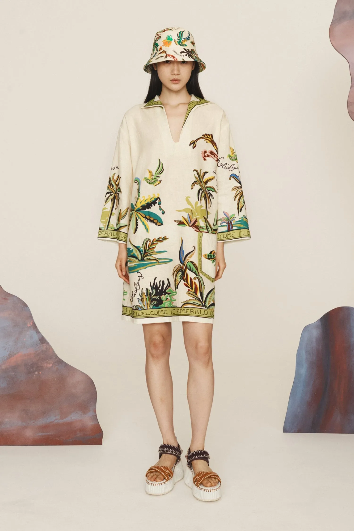 DAY DREAM NARROW BRIM BUCKET HAT sold by Alemais product image thumbnail 3