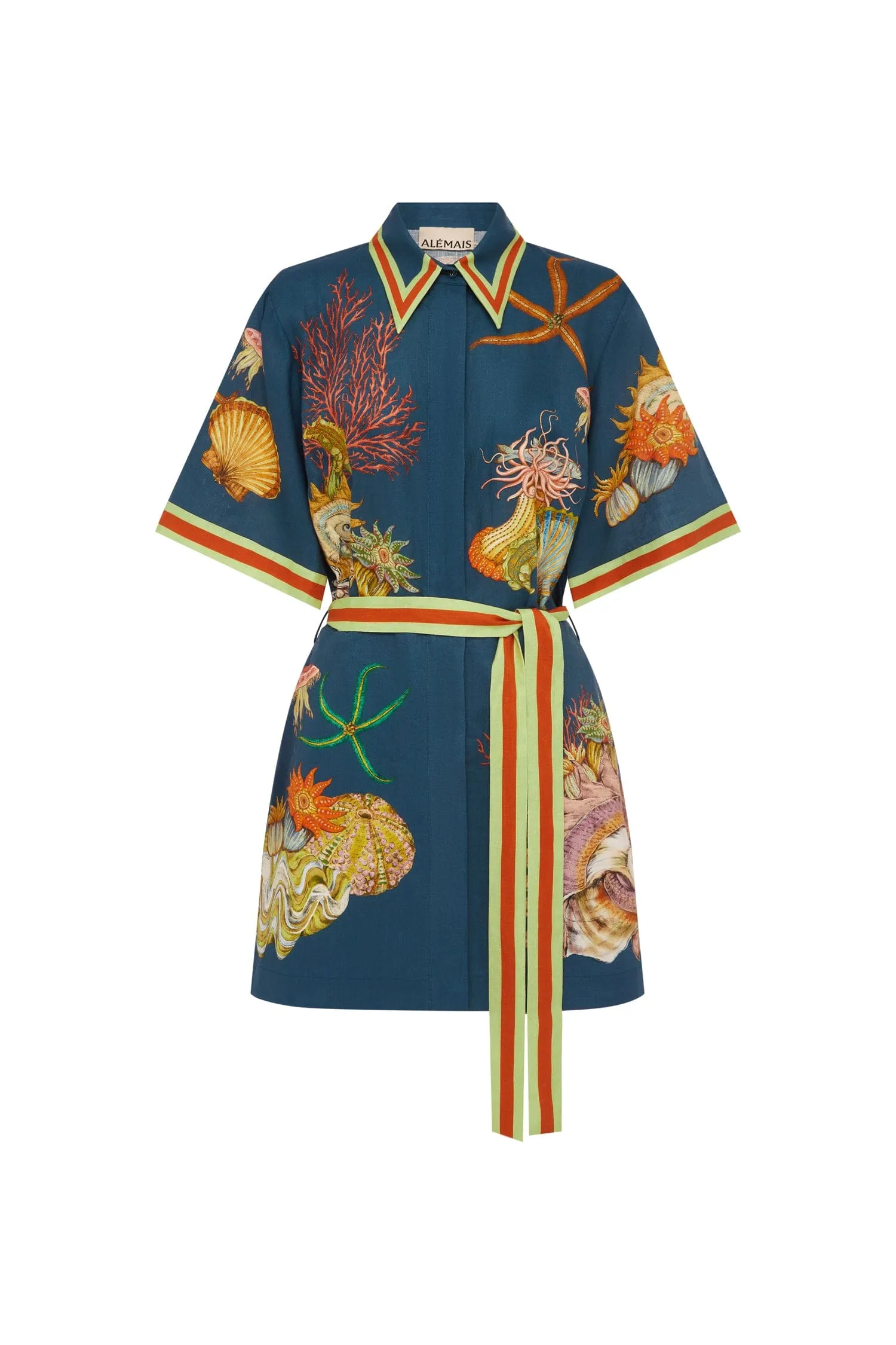 DORIAN LINEN MINI DRESS sold by Alemais product image thumbnail 2