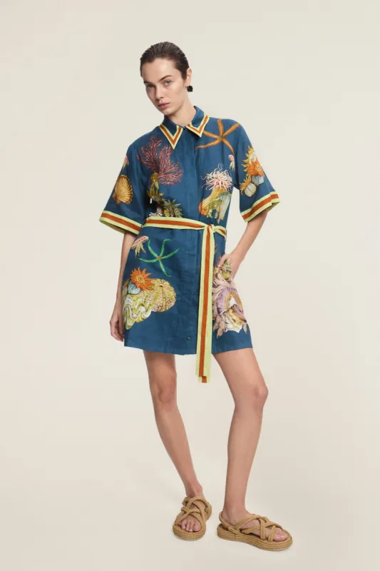 DORIAN LINEN MINI DRESS sold by Alemais