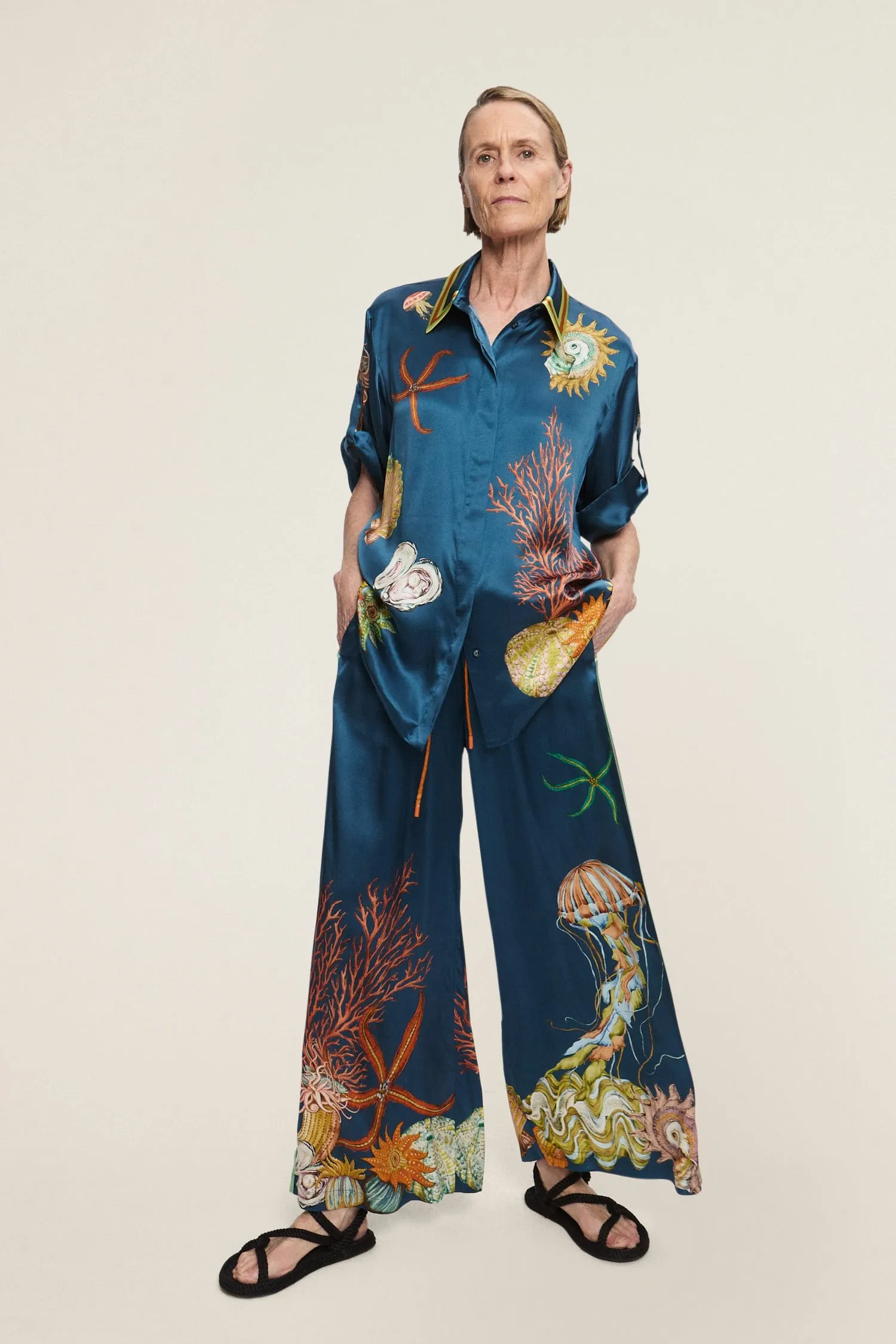 DORIAN SILK SHIRT sold by Alemais