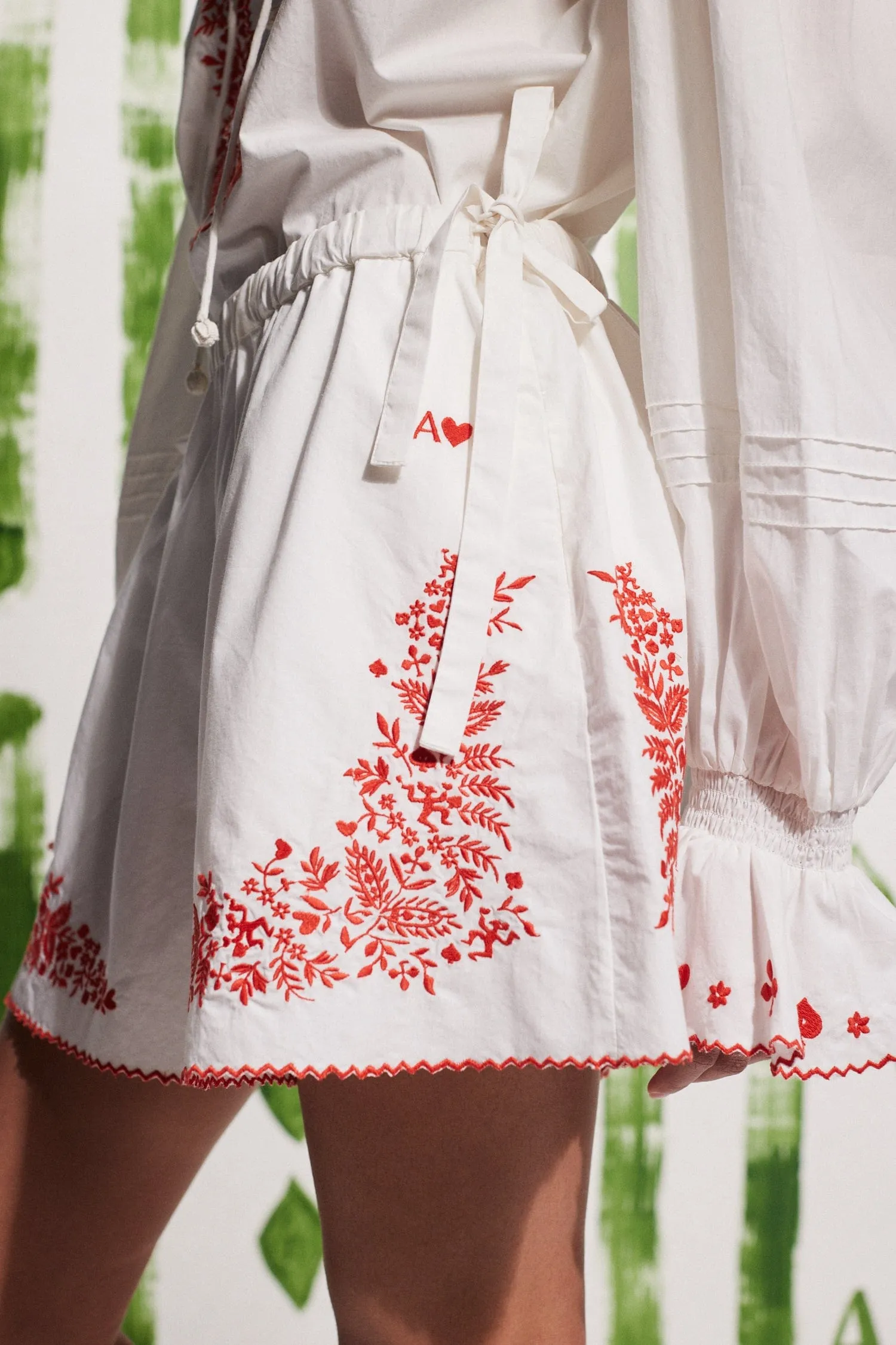 HEARTS EMBROIDERED SHORT sold by Alemais product image thumbnail 3