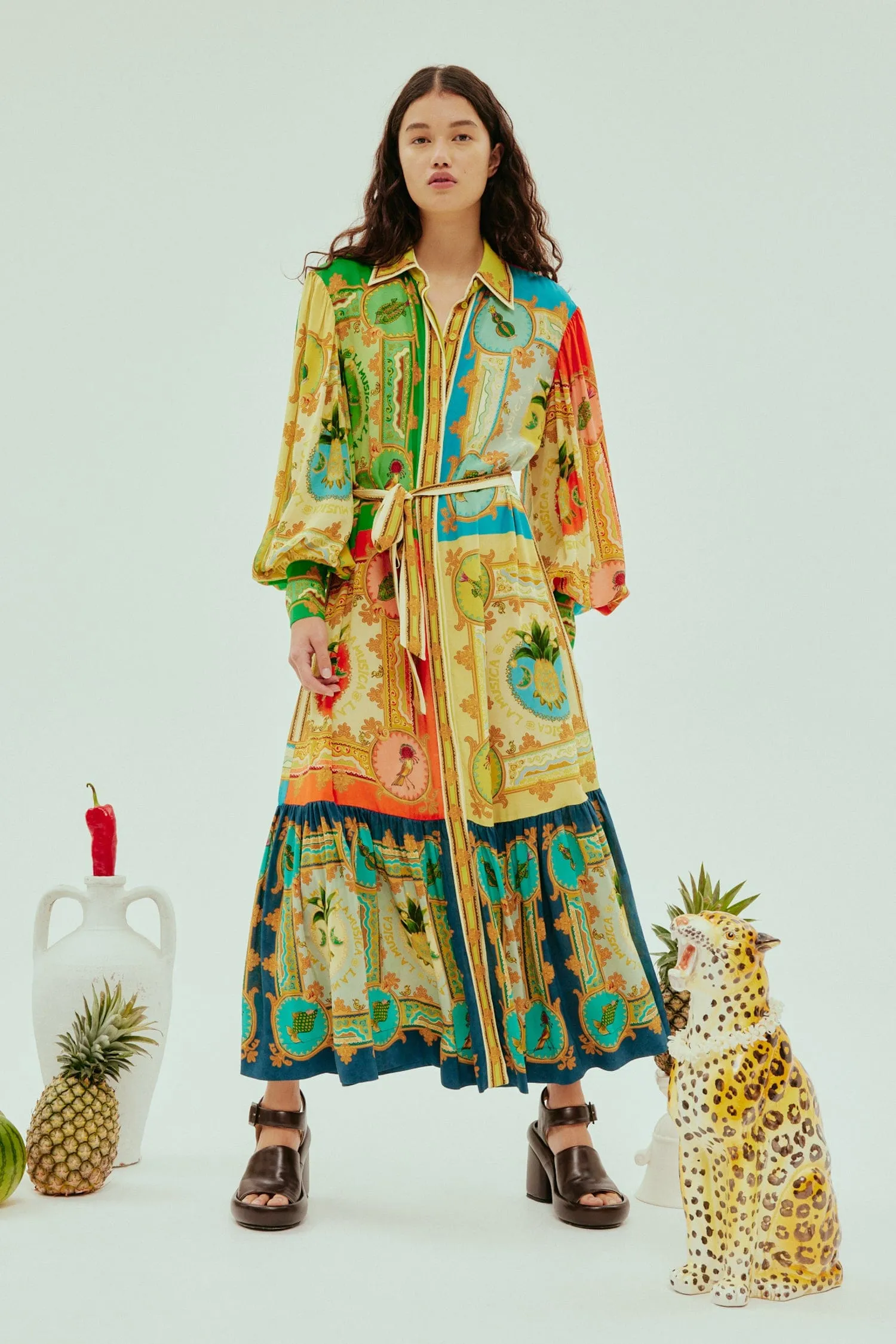 LA MUSICA SILK SHIRTDRESS sold by Alemais