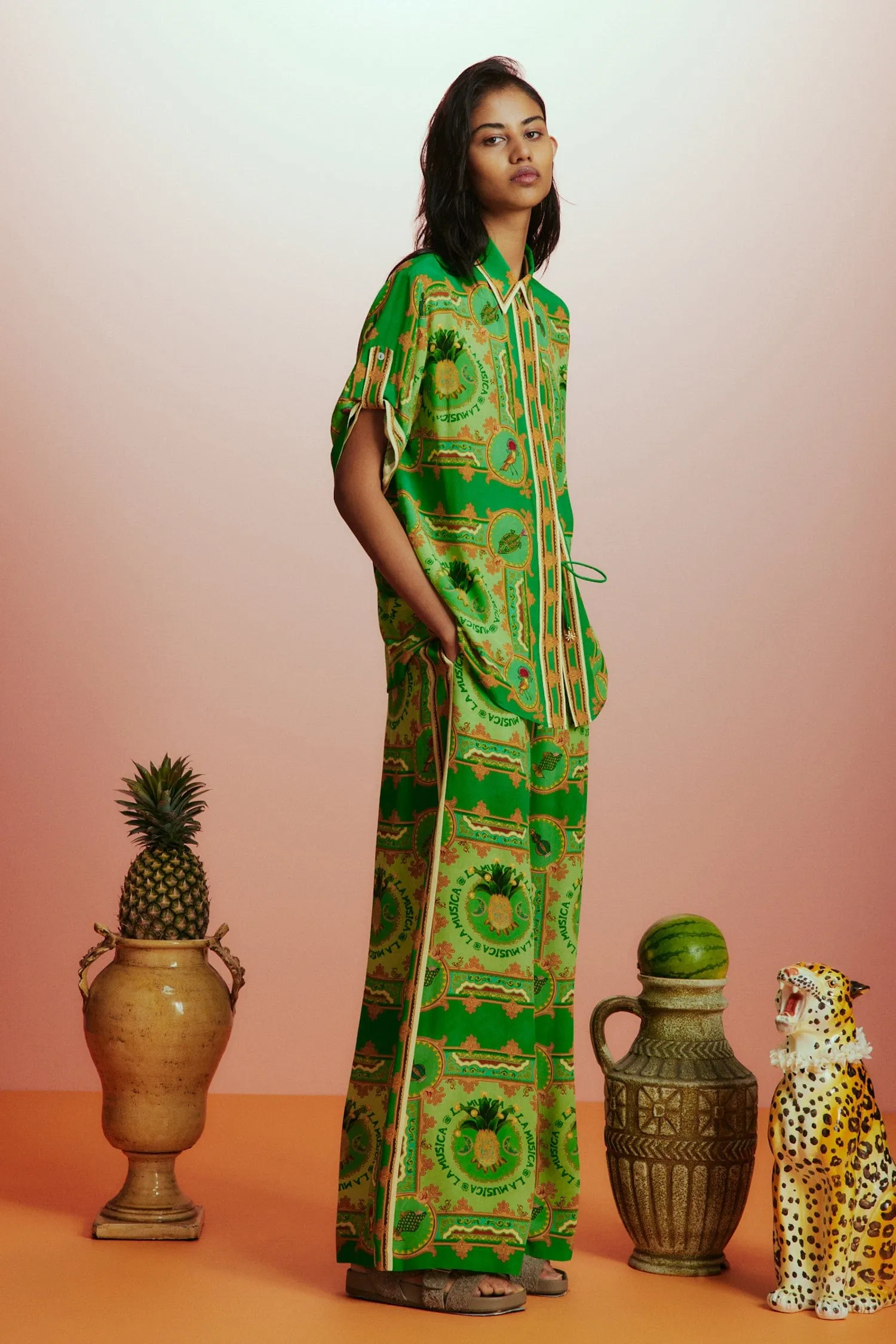 LA MUSICA SILK SHIRT sold by Alemais product image thumbnail 4